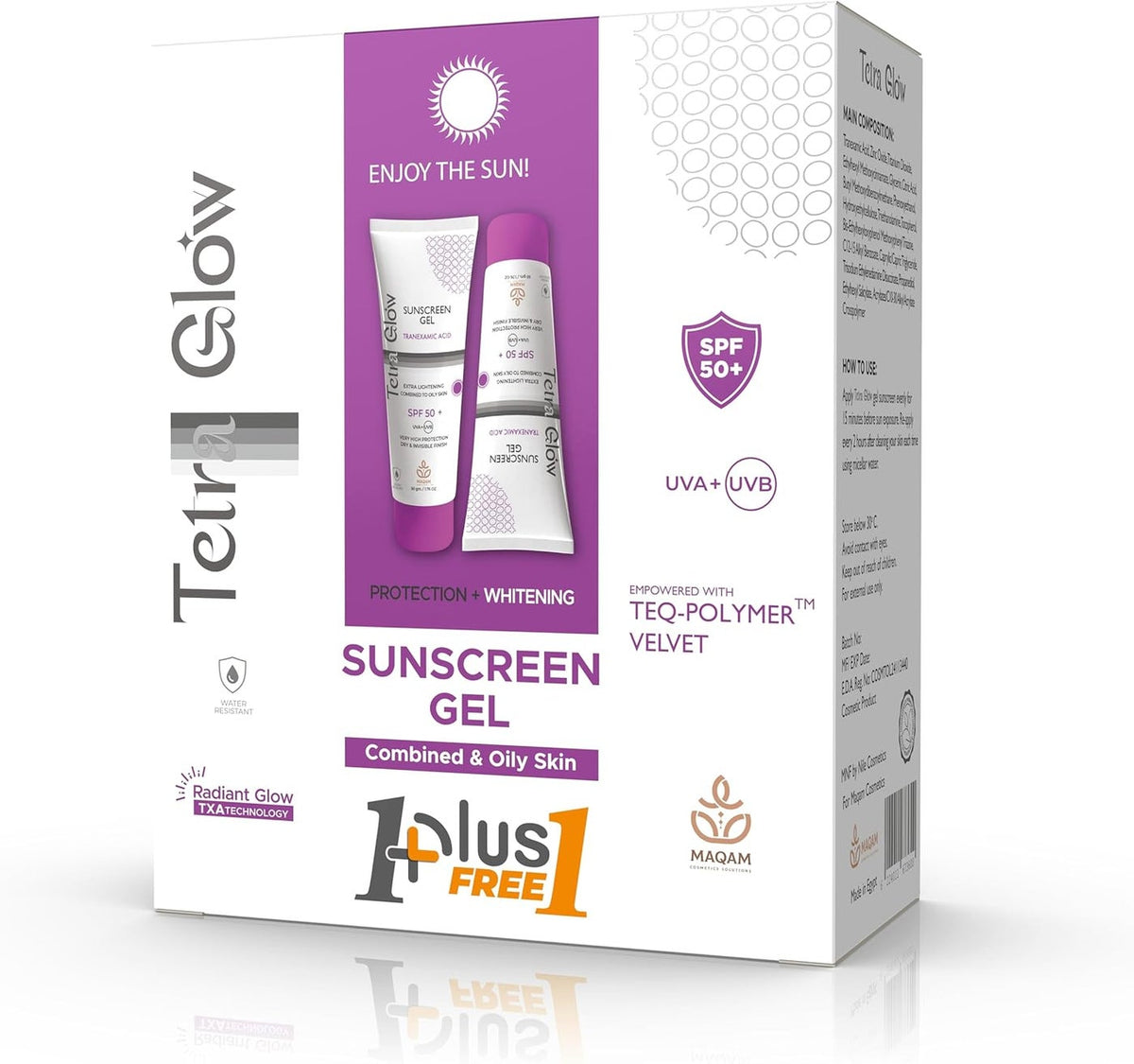 Tetra Glow Sunscreen Gel SPF50 Offer (1+1)