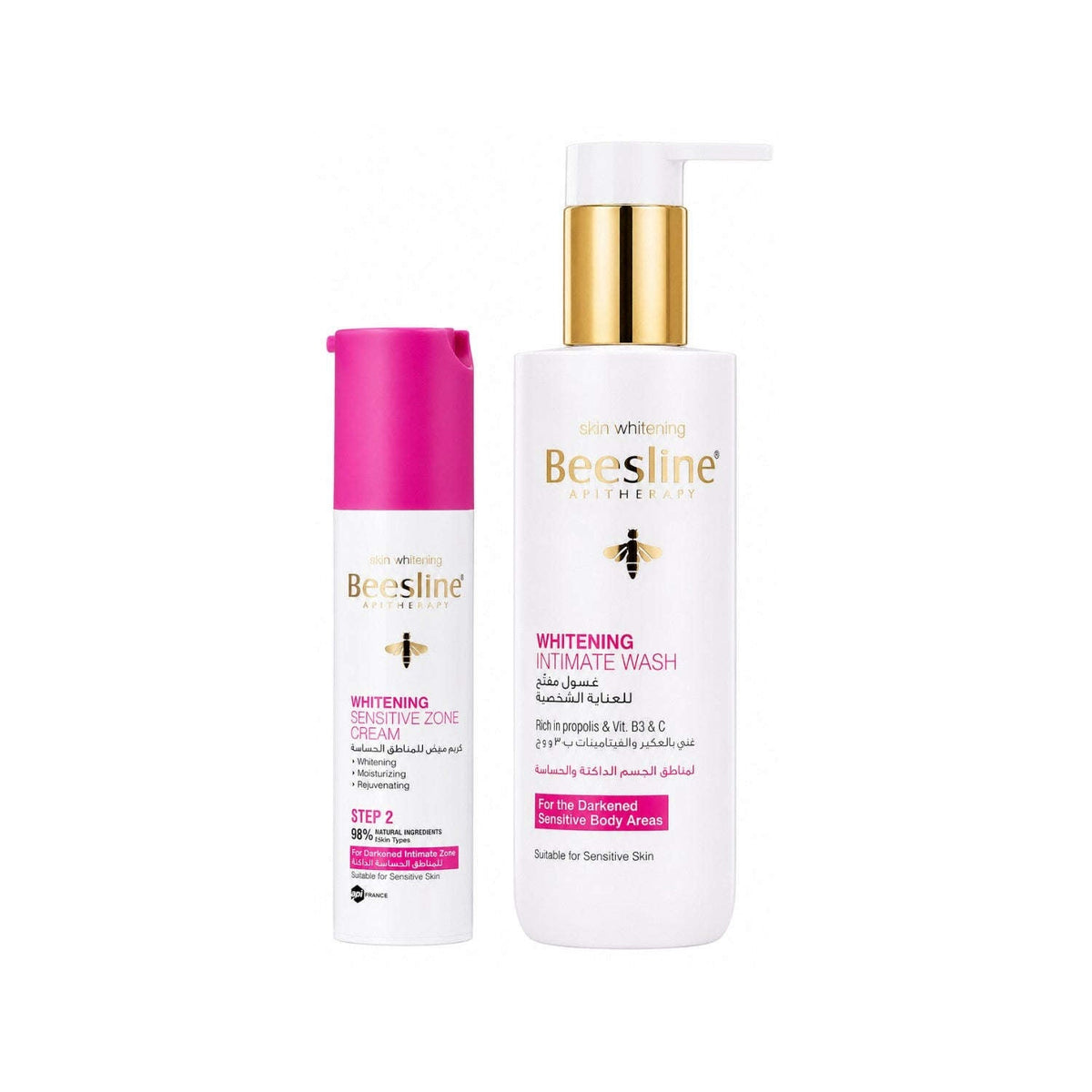 Beesline Sensitive care bundle for whitening (whitening wash+whitening cream)