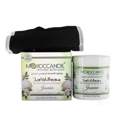 MOROCCAN OIL SOAP 250ML jasmine + LUFFA