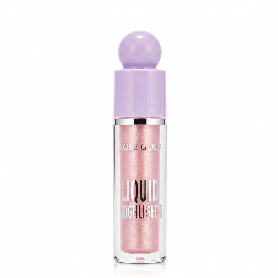 Rose gold pink liquid highlighter