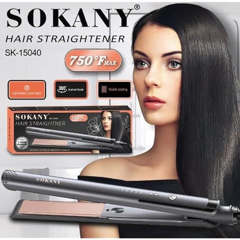 Sokany SK-15040 Hair Straightener, Black