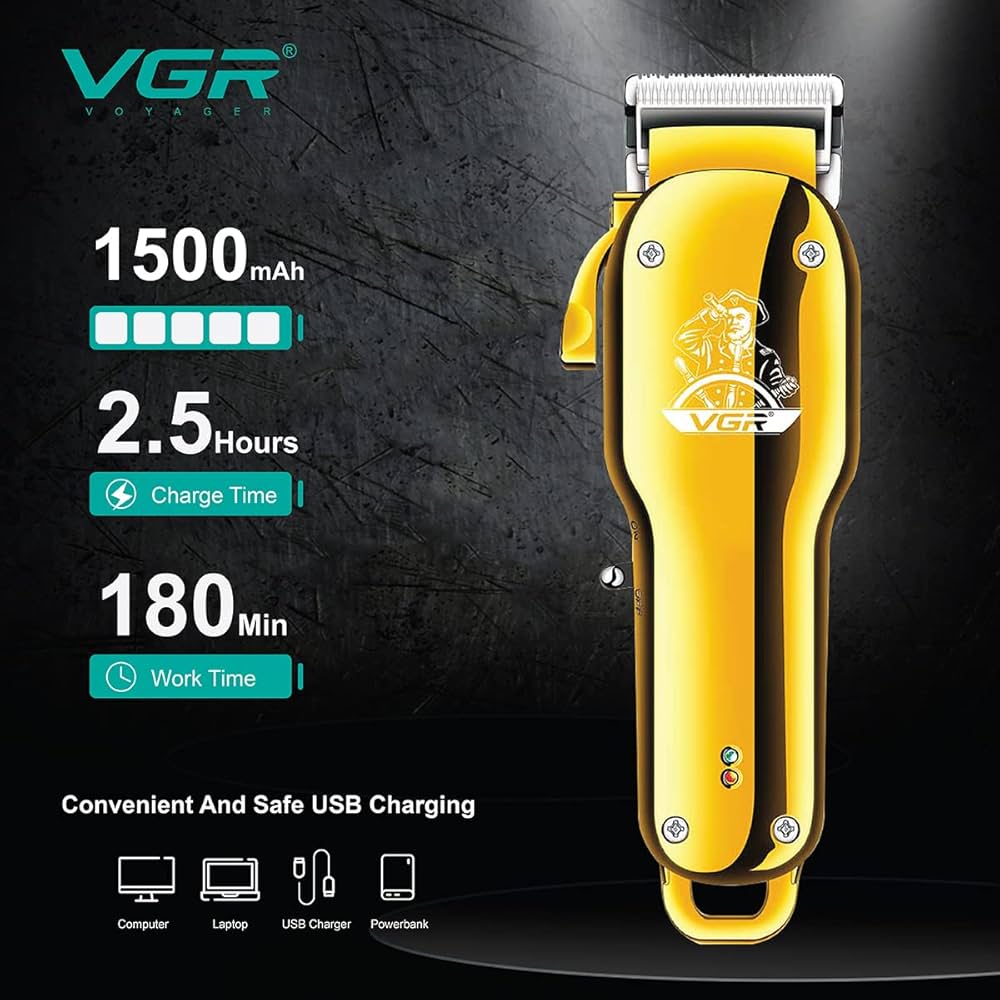 VGR V-678 Professional Hair Trimmer (Gold)