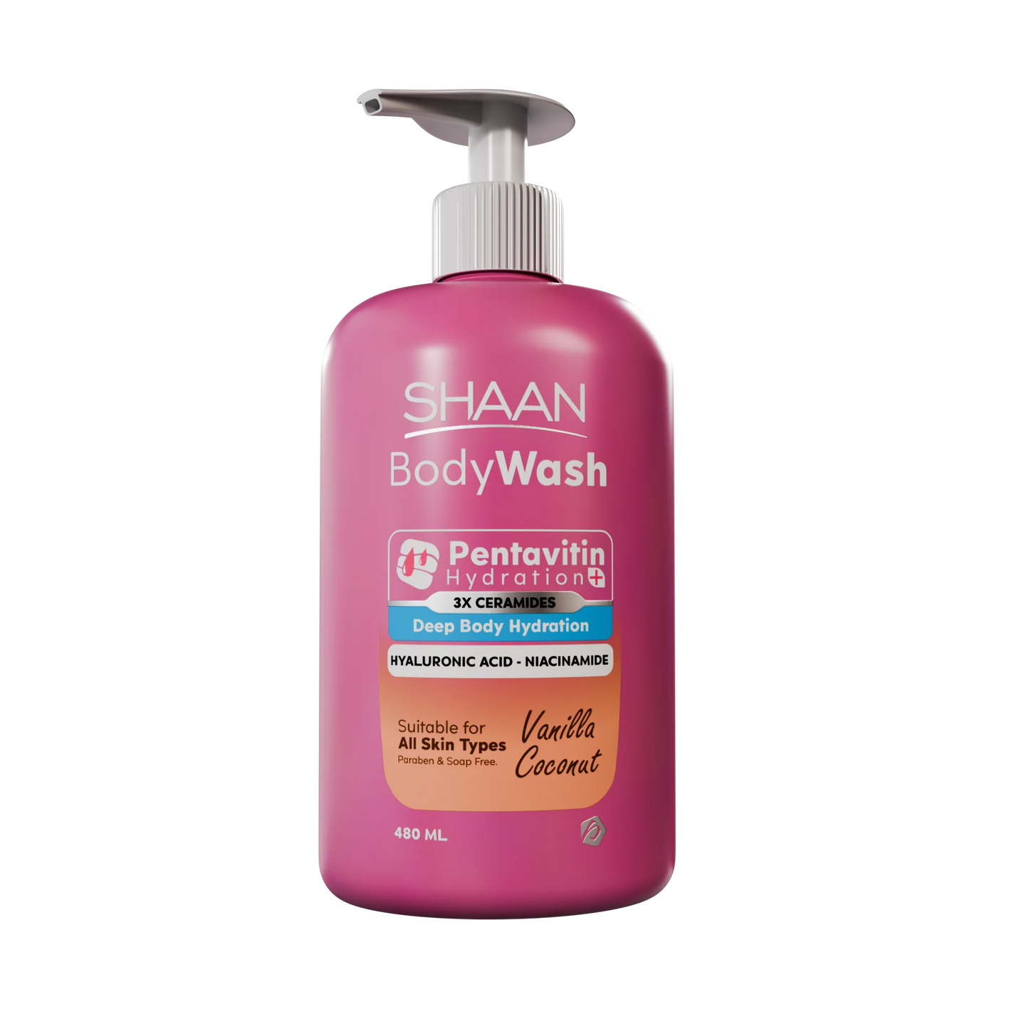 Shaan hydrating vanilla coconut bodywash 480ml
