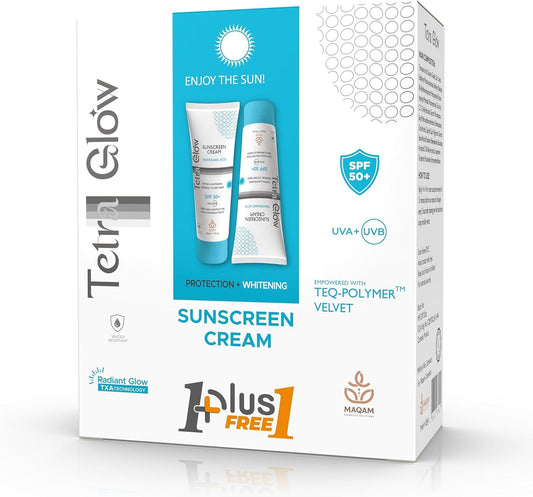 Tetra Glow Sunscreen Cream SPF50 Offer (1+1)