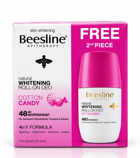 Beesline Whitening Roll-On Deo Cotton Candy – 1+1 OFFER
