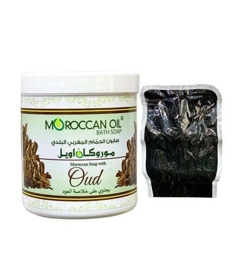 Moroccan Oil Bath Soap With Oud 250 ml + Luffa