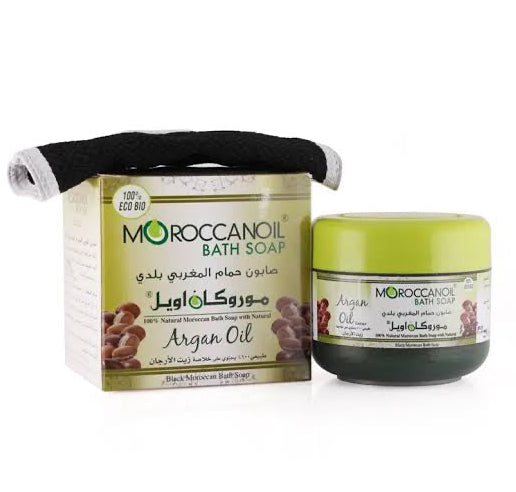 Moroccan Oil Bath Soap With Argan Oil 250 ml + Luffa