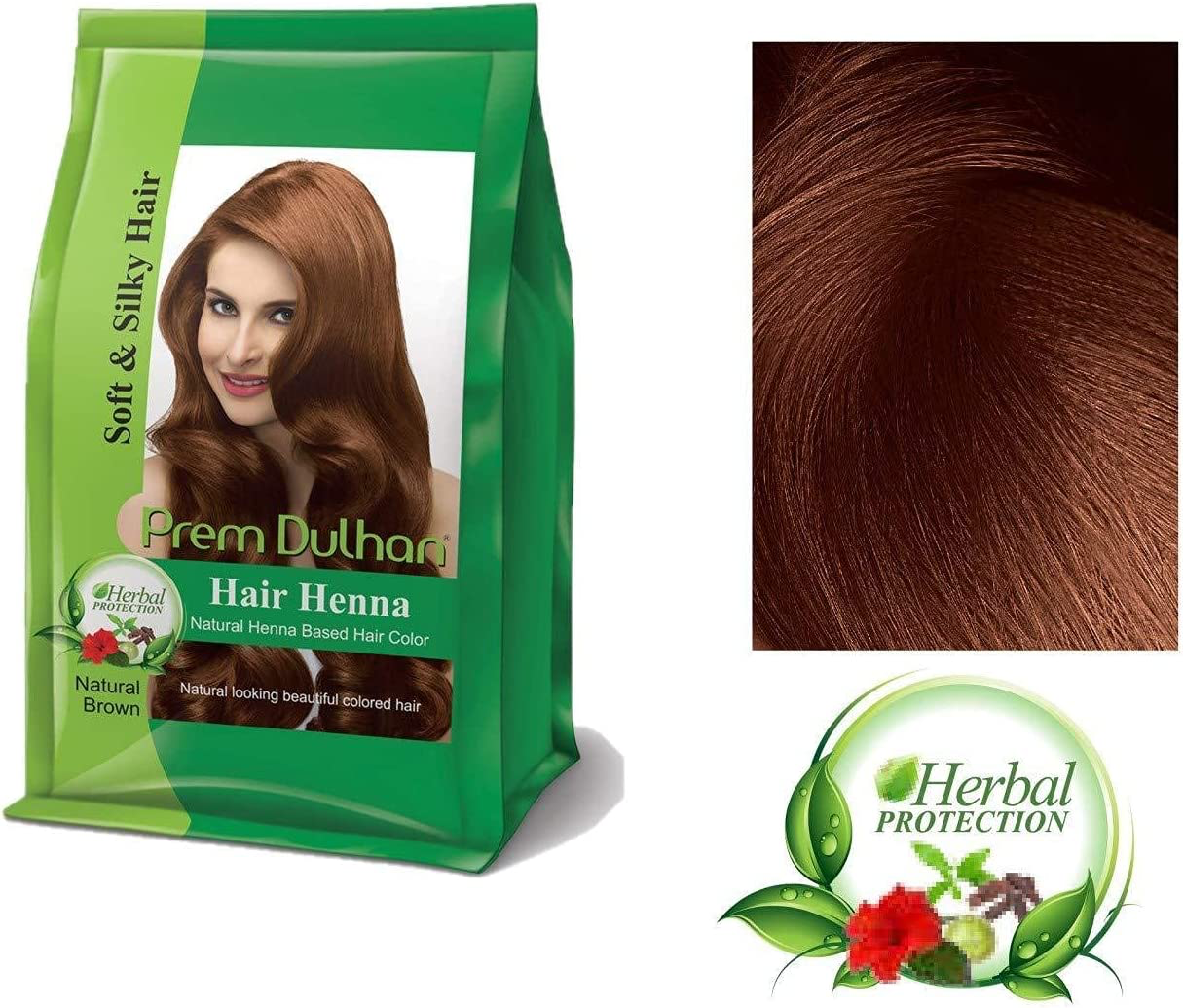Prem Dulhan Henna - Natural Brown NO AMMONIA  125G