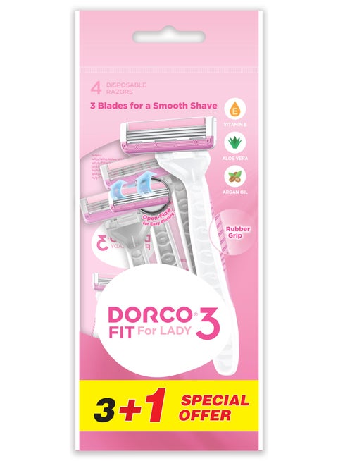 DORCO EVE razors 3 FIT 3+1 FREE