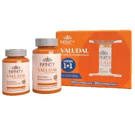 Infinity Valudal (Vitamin D3 Gummies 5000 IU) 60 Gummies + 30 Gummies