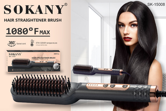 Sokany hair straightener brush SK-15008