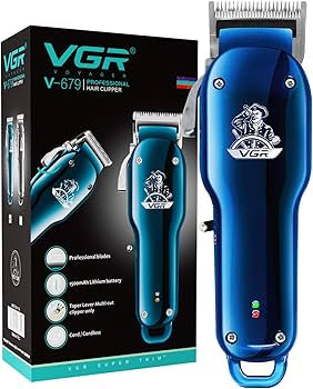 VGR V-679 Professional Hair Clipper/Hair Trimmer for Men, 180 min Runtime with 4 Length Settings (Blue)
