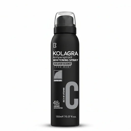 Kolagra Antiperspirant WHITENING SPRAY For Men (Silver)150ml