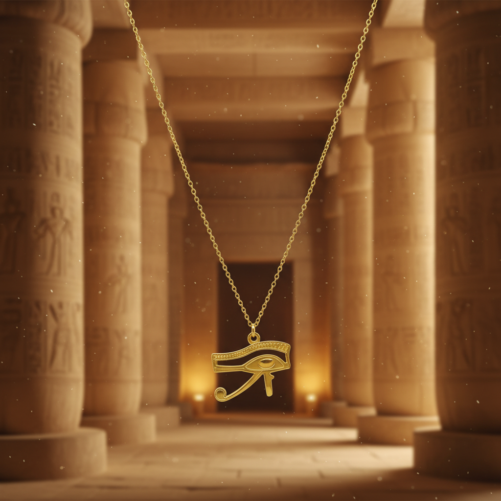 Eye of Horus Necklace Hanging