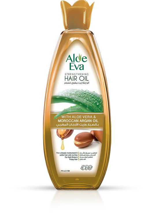 Aloe Eva Hair Strengthening Oil With Aloe Vera & Moroccan Argan Oil 170 Ml