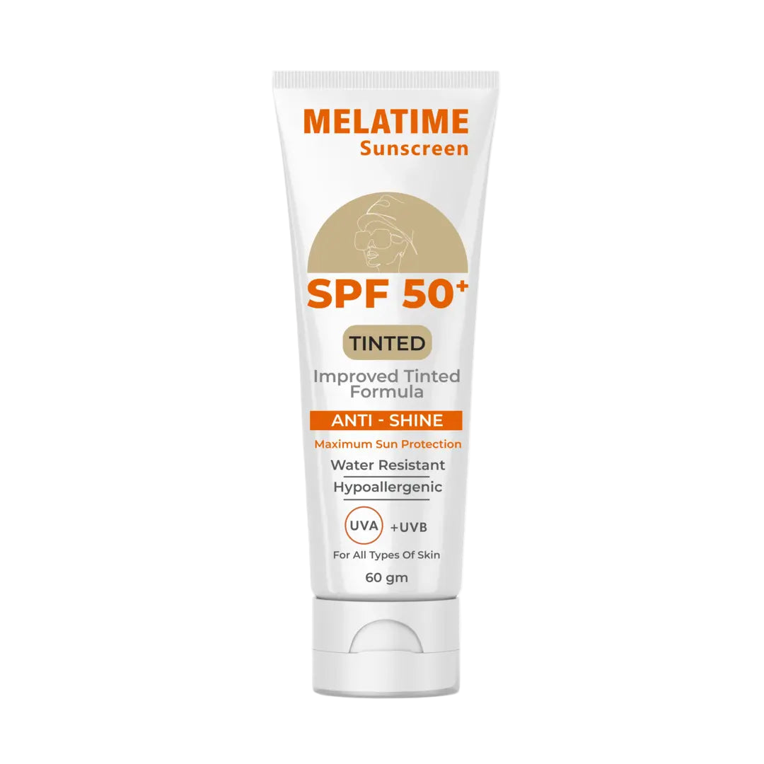 Melatime sunscreen SPF 50+ Tinted 60gm