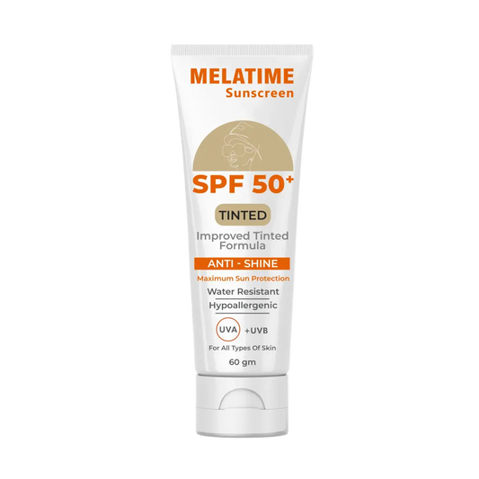 Melatime sunscreen SPF 50+ Tinted 60gm
