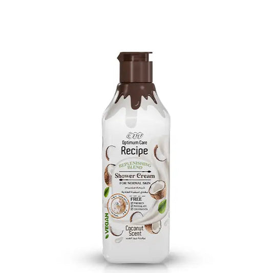 Eva Recipe Replenishing Blend Shower Cream For Normal Skin Coconut Scent 370Ml
