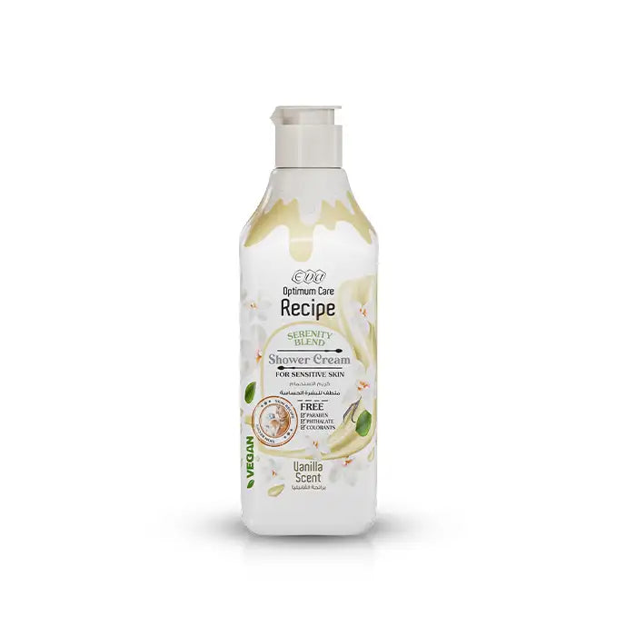 Eva Recipe Shower Cream For Sensitive Skin Vanilla Scent 370Ml