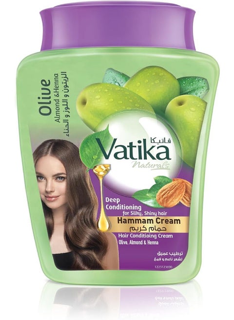 Vatika naturals deep conditioning hair mask With olive,almond & henna for silky &shiny hair 225 ml